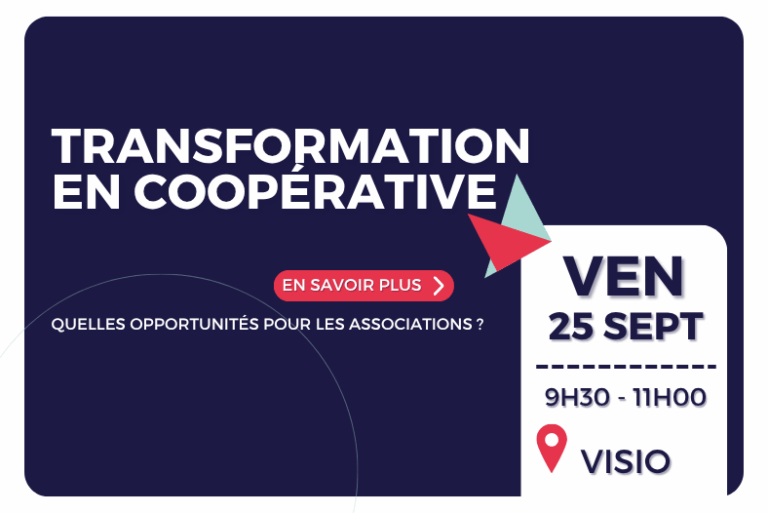 Webinaire - transformation en coopérative, quelles opportunités pour les associations ?