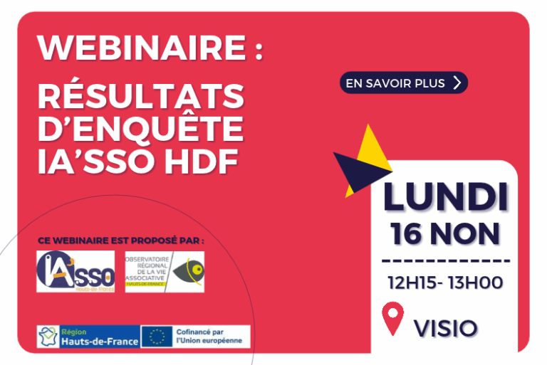 Webinaire : Présentation des résultats de l'enquête IA'sso HDF